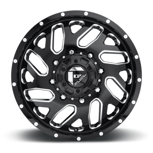 Fuel 1PC D581 Triton 20x8.25 Gloss Black Milled Wheel, 8x210 Bolt Pattern, +105 Offset