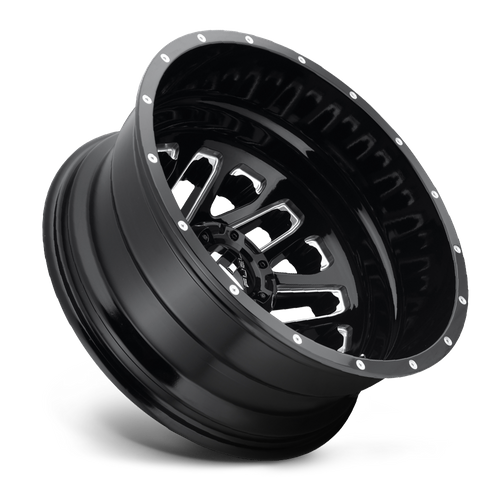 Fuel 1PC D581 Triton 20x8.25 Wheel, 8x6.5 Bolt Pattern, -240 Offset, Gloss Black Milled