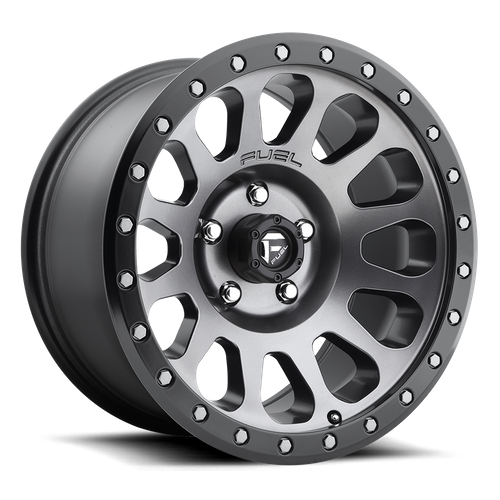 Fuel 1PC D601 Vector 17x8.5 Wheel, 6x5.5 Bolt Pattern, Matte Gunmetal Black Bead Ring