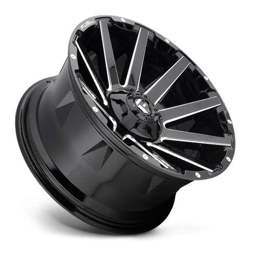 Fuel 1PC D615 Contra Gloss Black Milled Wheel, 20x10, 5x5.5/5x150, -18 Offset