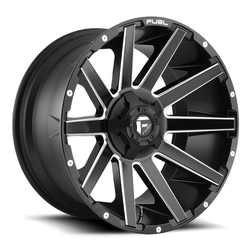 Fuel 1PC D616 Contra 20x9 Matte Black Milled Wheel, 6x135/6x139.7 Bolt Pattern, +2 Offset