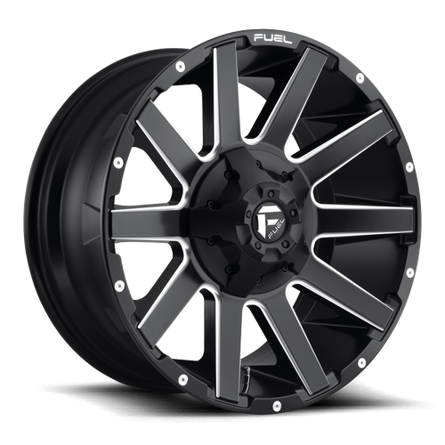 Fuel 1PC D616 Contra 20x9 Matte Black Milled Wheel, 6x135/6x139.7, +20 Offset