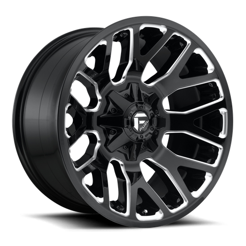 Fuel 1PC D623 Warrior 20x9 Gloss Black Milled Wheel, 6x135/6x139.7, +20 Offset