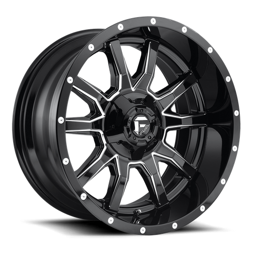 Fuel 1PC D627 Vandal Gloss Black Milled 20x9 Wheel, 6x135/6x139.7 Bolt Pattern, +1mm Offset