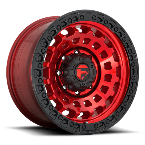 Fuel 1PC D632 Zephyr 17x9 Wheel, 5x5.0 Bolt Pattern, -12 Offset, Candy Red with Black Bead Ring