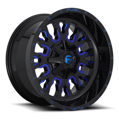 Fuel 1PC D645 Stroke 18x9 Wheel, 5x4.5/5x5 Bolt Pattern, -12 Offset, Gloss Black with Blue Tint