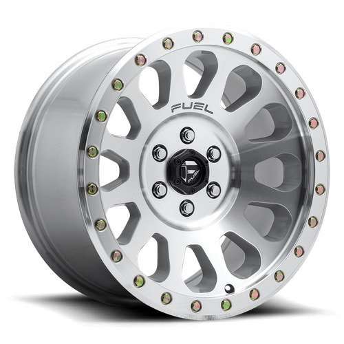 Fuel 1PC D647 Vector 17x9 Wheel, 5x127 Bolt Pattern, -12mm Offset, Machined Diamond-Cut Finish
