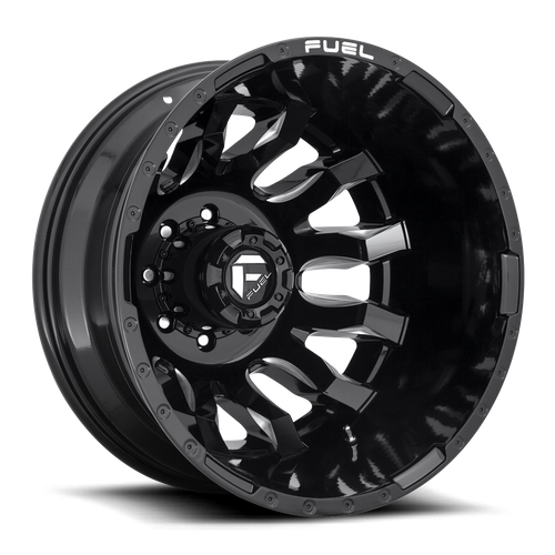 Fuel 1PC D673 Blitz 20-Inch Gloss Black Milled DRW Wheel, 8x200 Bolt Pattern, -202 Offset