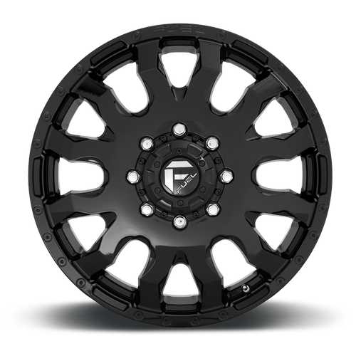 Fuel 1PC D675 Blitz 20x8.25 Wheel, 8x210 Bolt Pattern, +105 Offset, Gloss Black