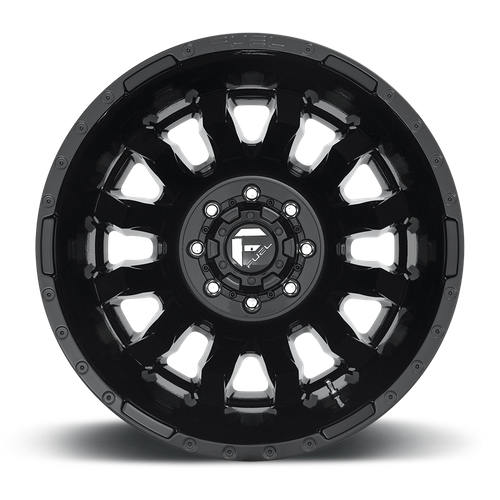 Fuel 1PC D675 Blitz 20-Inch Gloss Black Dually Wheel, 8.25-Inch Width, 8x200 Bolt Pattern, -202 Offset