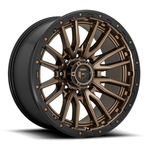 Fuel 1PC D681 Rebel 20x9 Wheel, 8x170 Bolt Pattern, +1 Offset, Matte Bronze with Black Bead Ring