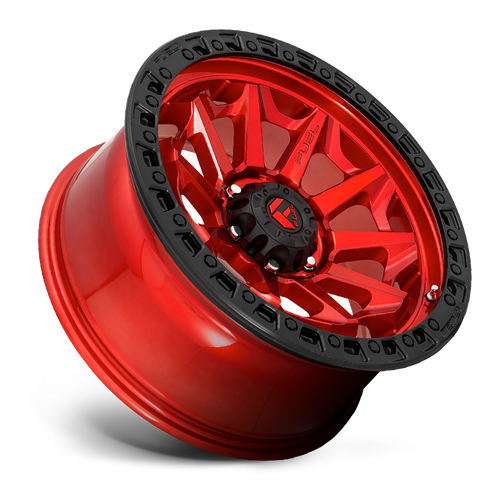 Fuel 1PC D695 COVERT 16x8 Wheel, 6x5.5 Bolt Pattern, Candy Red with Black Bead Ring