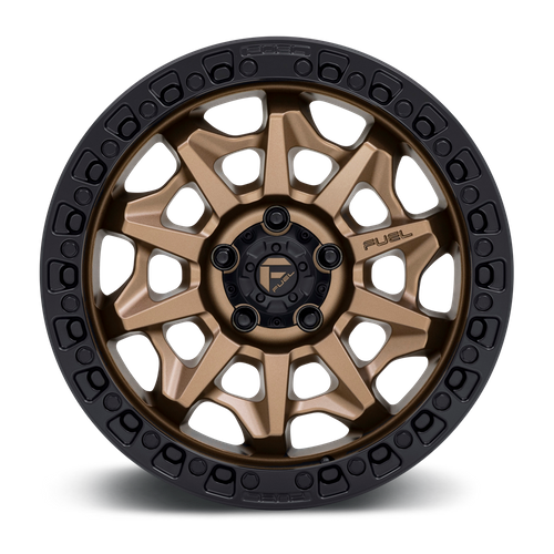 Fuel 1PC D696 COVERT 18x9 Wheel, 8x170 Bolt Pattern, +20 Offset, Matte Bronze with Black Bead Ring