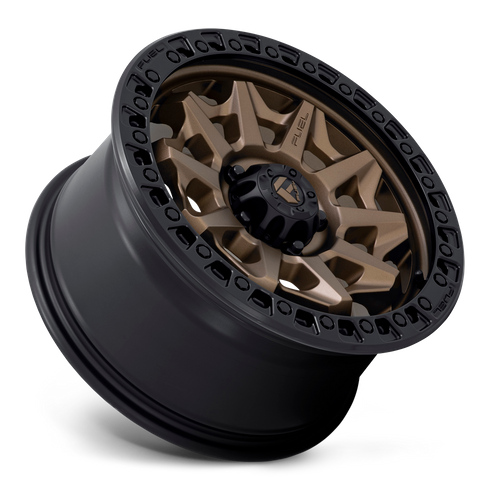 Fuel 1PC D696 COVERT 20x9 Wheel, 5x127 Bolt Pattern, +1 Offset, Matte Bronze with Black Bead Ring
