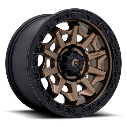 Fuel 1PC D696 COVERT 20x9 Wheel, 5x127 Bolt Pattern, +1 Offset, Matte Bronze with Black Bead Ring