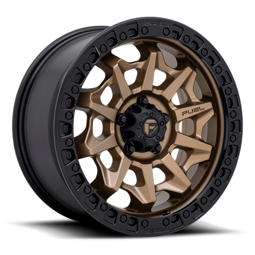 Fuel 1PC D696 COVERT 18x9 Wheel, 8x170 Bolt Pattern, +20 Offset, Matte Bronze with Black Bead Ring