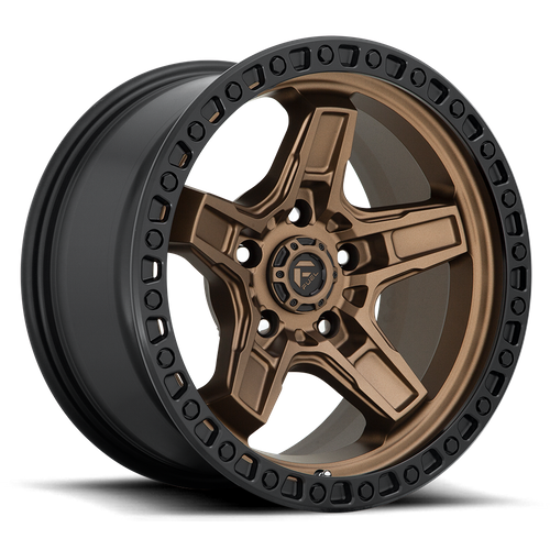 Fuel 1PC D699 Kicker 17x9 Matte Bronze Black Bead Ring Wheel, 5x5.0 Bolt Pattern, -12 Offset