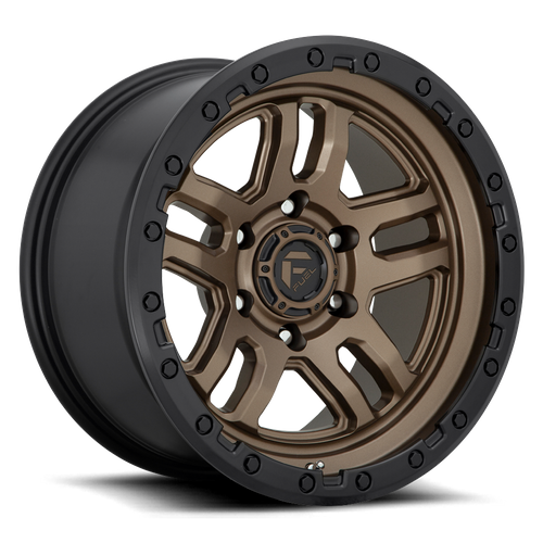 Fuel 1PC D702 Ammo 18x9 Matte Bronze Wheel with Black Bead Ring, 6x139.7, +20 Offset
