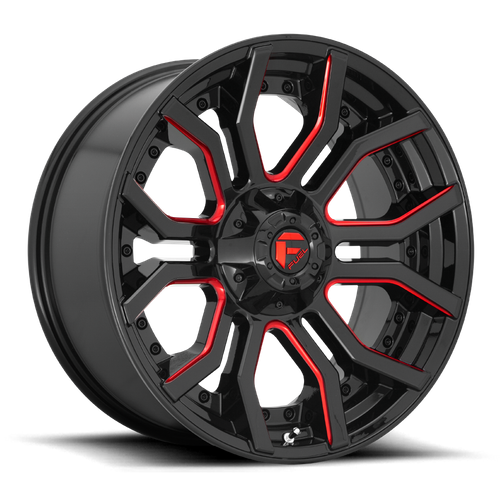 Fuel 1PC D712 Rage 20x10 Gloss Black Wheel with Red Tint, -18 Offset