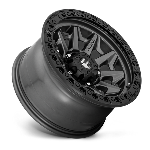 Fuel 1PC D716 COVERT 18x9 Wheel, 8x180 Bolt Pattern, Matte Gunmetal with Black Bead Ring