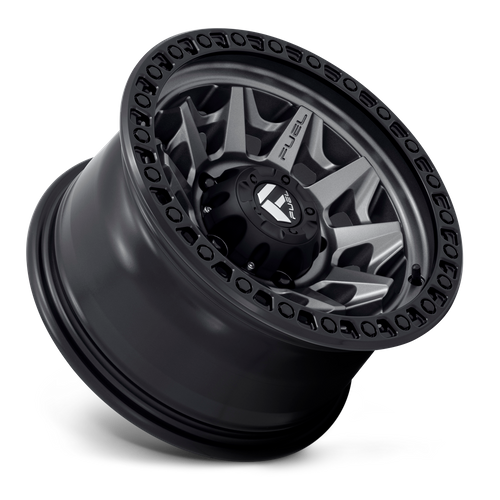 Fuel 1PC D716 COVERT 15x8 Wheel, 5x5.5 Bolt Pattern, -19mm Offset, Matte Gunmetal Black Bead Ring