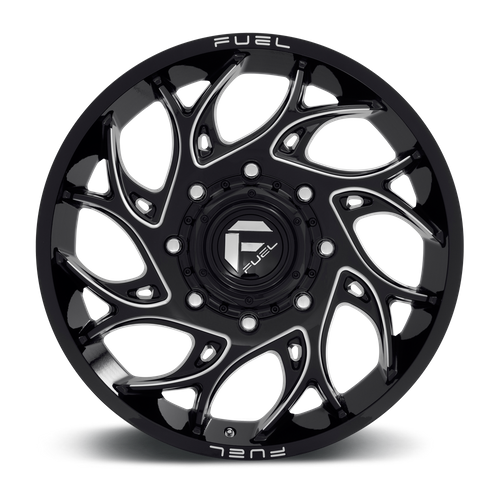 Fuel 1PC D741 Runner 22x8.25 Wheel, 8x210 Bolt Pattern, +105 Offset, Gloss Black Milled
