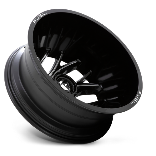 Fuel 1PC D741 Runner DRW 20x8.25 8x200 -202 Gloss Black Milled Wheel