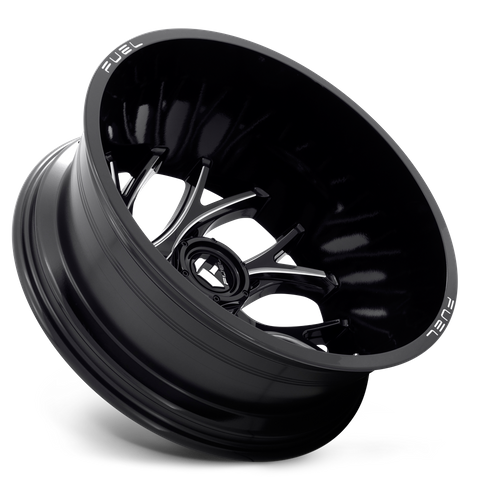Fuel 1PC D741 Runner DRW 22x8.25 8x200 -202 Gloss Black Milled Wheel