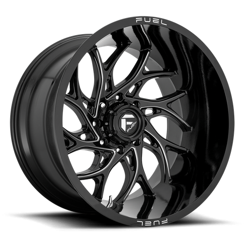 Fuel 1PC D741 Runner 22x12 8x180 Gloss Black Milled Wheel, -44mm Offset