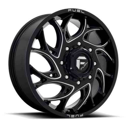 Fuel 1PC D741 Runner 22x8.25 Wheel, 8x210 Bolt Pattern, +105 Offset, Gloss Black Milled