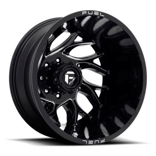 Fuel 1PC D741 Runner DRW 20x8.25 Wheel, 8x210 Bolt Pattern, -221 Offset, Gloss Black Milled