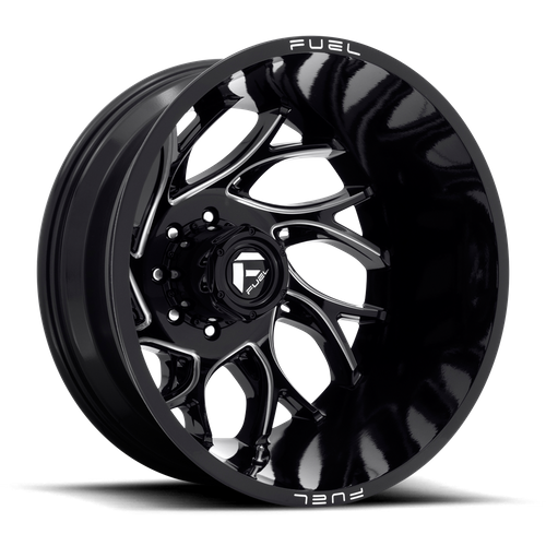 Fuel 1PC D741 Runner DRW Gloss Black Milled Wheel, 22x8.25, 8x210 Bolt Pattern