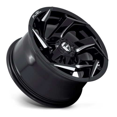 Fuel 1PC D753 Reaction 15x8 Gloss Black Milled Wheel, 5x4.5/4.75 Bolt Pattern, -18mm Offset
