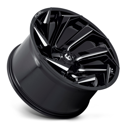 Fuel 1PC D753 Reaction 22x10 Gloss Black Milled Wheel, 6x135/6x139.7, -18mm Offset