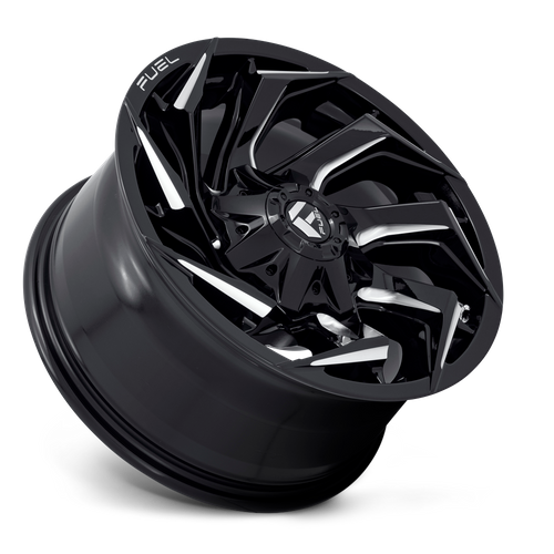Fuel 1PC D753 Reaction 18x9 Gloss Black Milled Wheel, 6x135/6x139.7 Bolt Pattern