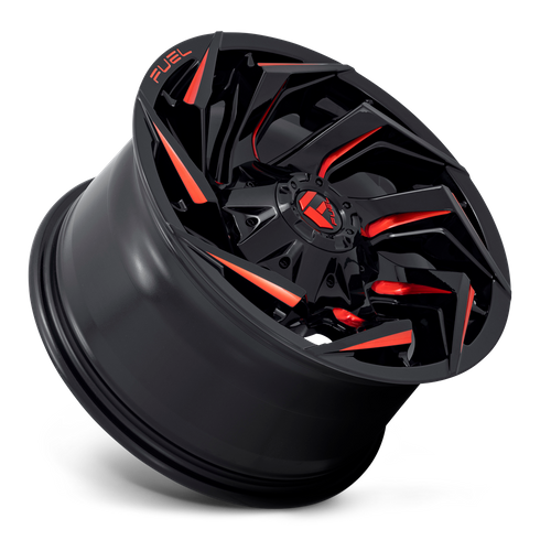Fuel 1PC D755 Reaction 17x9 Gloss Black Milled with Red Tint Wheel, 6x135/6x139.7, -12mm Offset