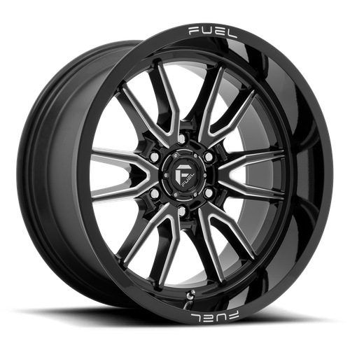 Fuel 1PC D761 Clash 17x9 Gloss Black Milled Wheel, 6x120 Bolt Pattern, 1mm Offset