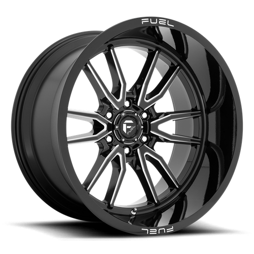 Fuel 1PC D761 Clash 22x12 Gloss Black Milled Wheel, 6x5.5 Bolt Pattern, -44mm Offset