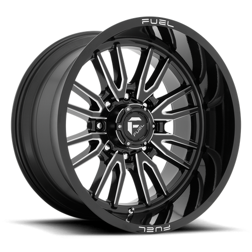 Fuel 1PC D761 Clash 22x12 Gloss Black Milled Wheel, 8x180 Bolt Pattern, -44mm Offset