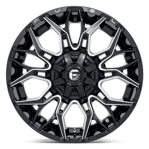 Fuel 1PC D769 Twitch 22x10 Gloss Black Milled Wheel, 8x180 Bolt Pattern, -18mm Offset