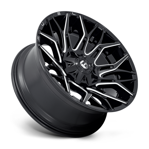 Fuel 1PC D769 Twitch 22x10 Gloss Black Milled Wheel, 8x180 Bolt Pattern, -18mm Offset