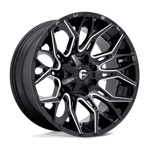 Fuel 1PC D769 Twitch 22x10 Gloss Black Milled Wheel, 8x180 Bolt Pattern, -18mm Offset