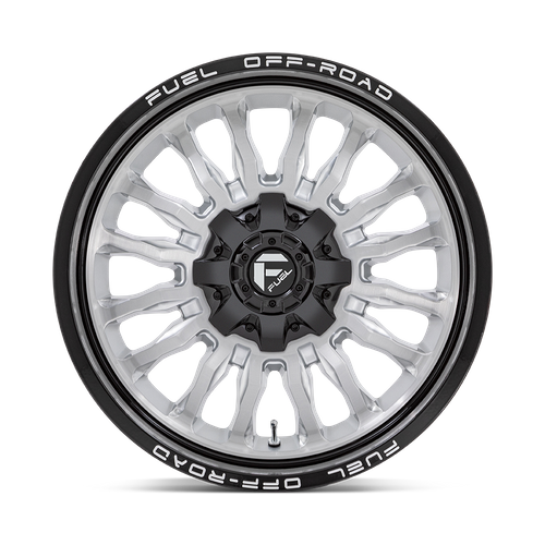 Fuel 1PC D798 ARC 20x10 8x6.5 Brushed Silver Wheel with Milled Black Lip, -18 Offset