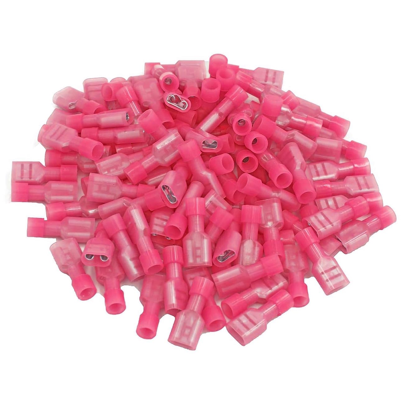 Xscorpion FD250NFR Insulated Female Quick Disconnect 18/22 AWG - Red, Pack of 100