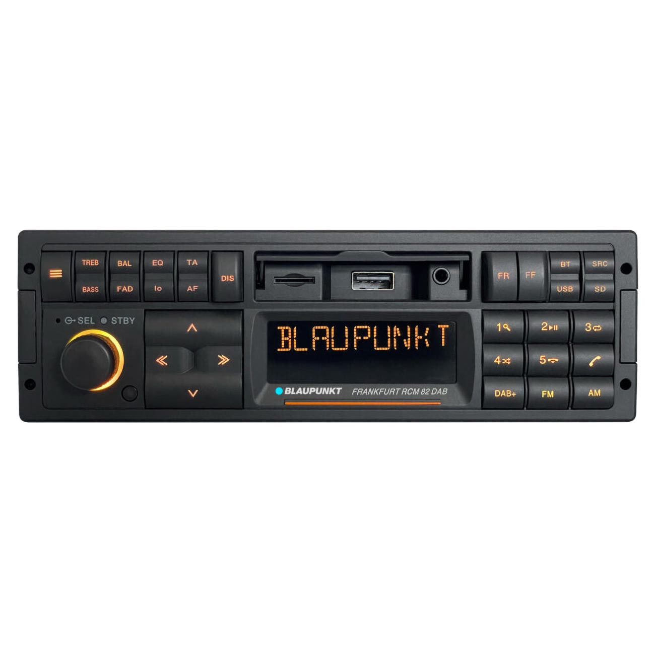 Blaupunkt RCM82DAB Single-Din Mechless Radio with Bluetooth, USB & SD Inputs