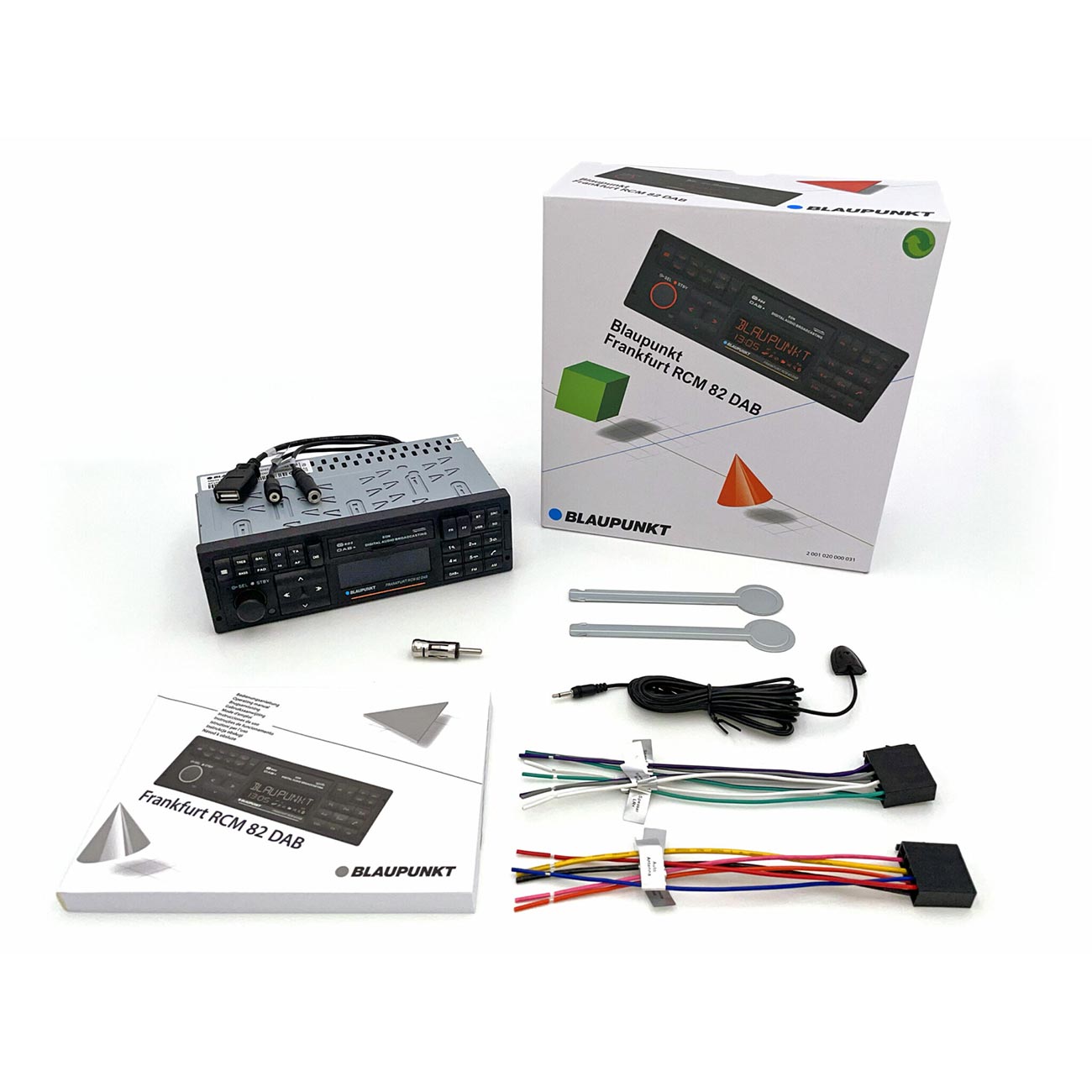 Blaupunkt RCM82DAB Single-Din Mechless Radio with Bluetooth, USB & SD Inputs