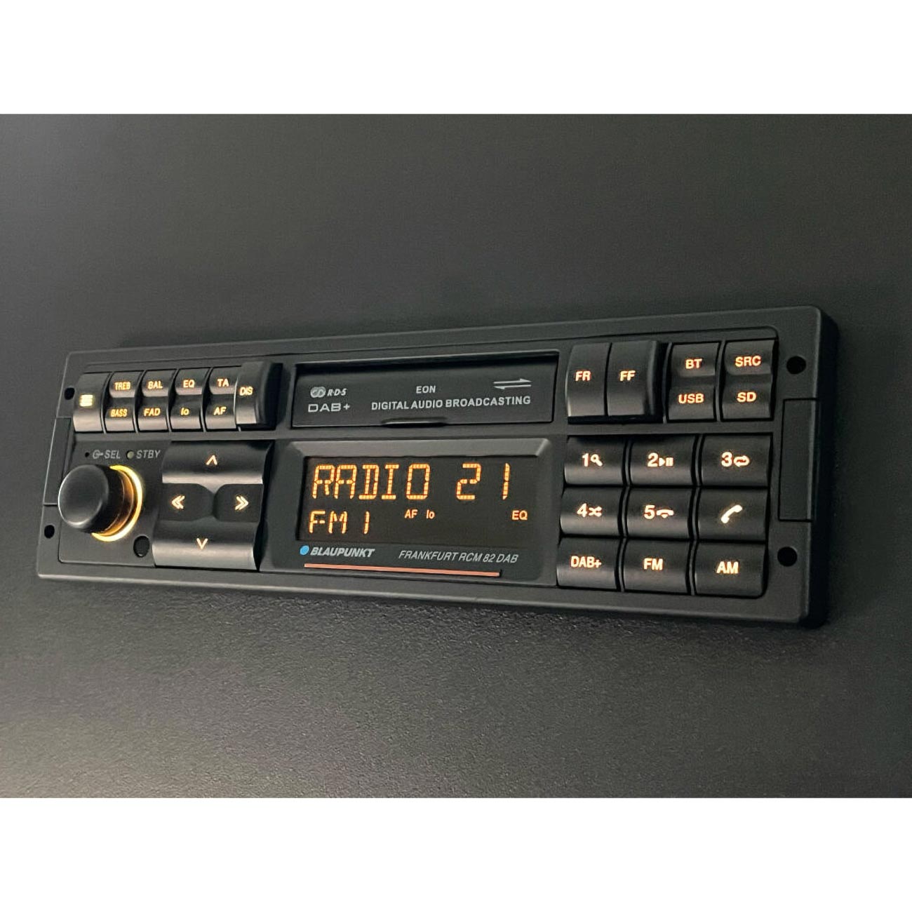 Blaupunkt RCM82DAB Single-Din Mechless Radio with Bluetooth, USB & SD Inputs