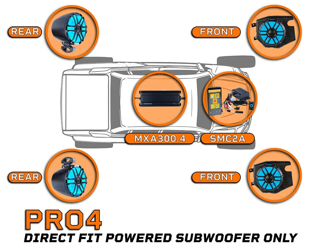 Memphis X30PRO4 Audio Direct Fit OEM Audio System for your Side-By-Side. - View 2