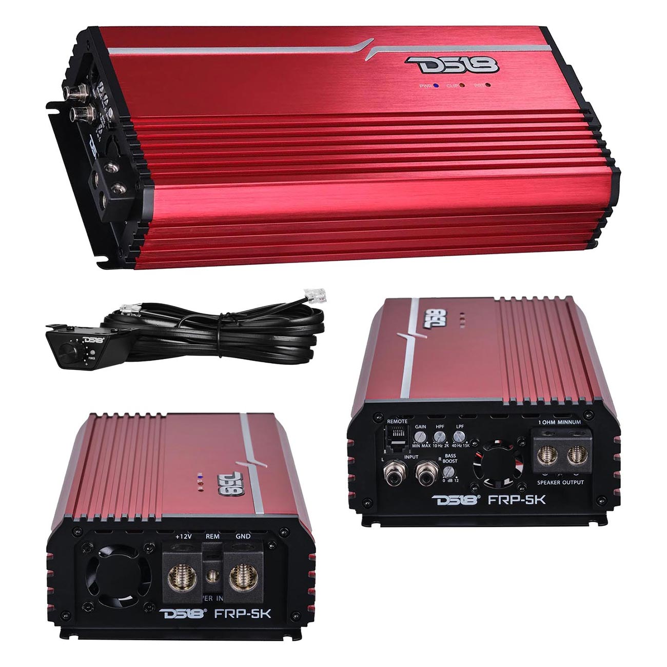 DS18 FRP Compact Monoblock Amplifier 5000W RMS - Red