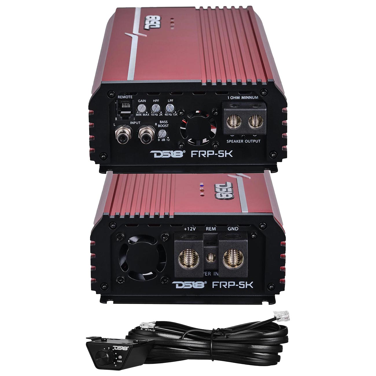 DS18 FRP Compact Monoblock Amplifier 5000W RMS - Red
